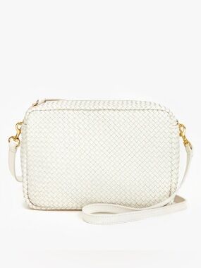 Clare V Marisol Crossbody Bag in Brie Diagonal Woven